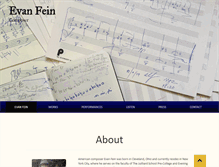 Tablet Screenshot of evanfein.com